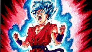 Super Saiyan Blue Goku (Kaio-Ken) | 75 Subscriber Special | Dragon Ball Super | Timelapse Drawing