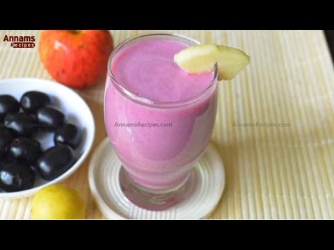 Black Jamun Apple Smoothie Recipe  - Paleo Diet Recipe