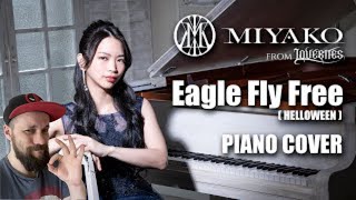 Miyako (from LOVEBITES) / Eagle Fly Free (HELLOWEEN) - PIANO COVER Reaction