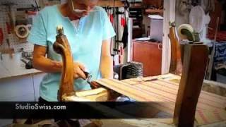 This video illustrates the proper procedure for applying webbing to a basic chair seat.