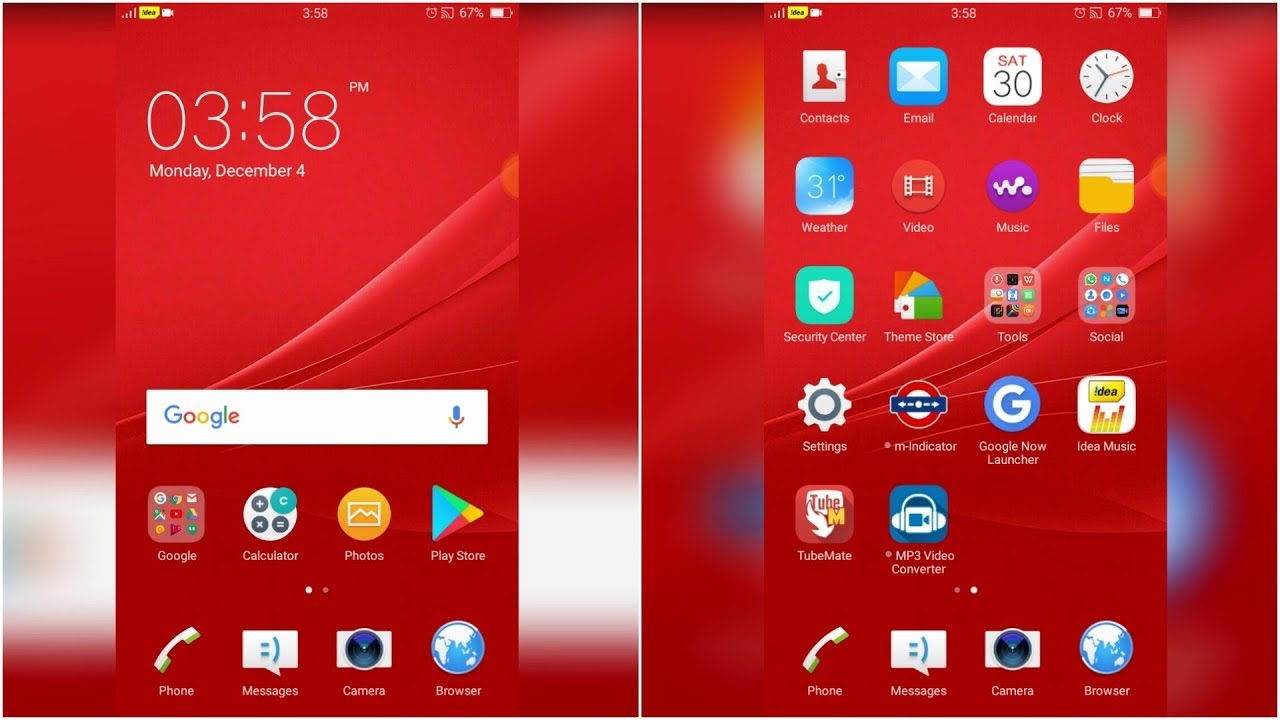(Hindi) OPPO (ColorOS) THEME : XPeria RED