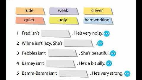 Excel 5 Module 3 Character adjectives ex 5 p 35