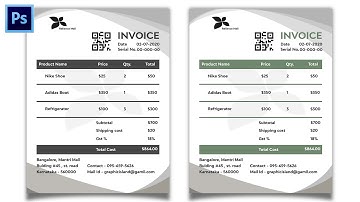 Invoice Design Photoshop Tutorial : How to make professional invoice design for business