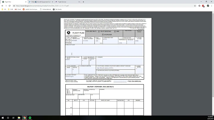 II. Filing Flight Plans and Getting Flight Following
