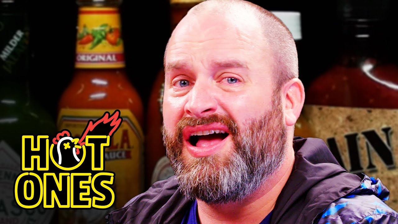 Tom Segura Tears Up While Eating Spicy Wings | Hot Ones | First We Feast