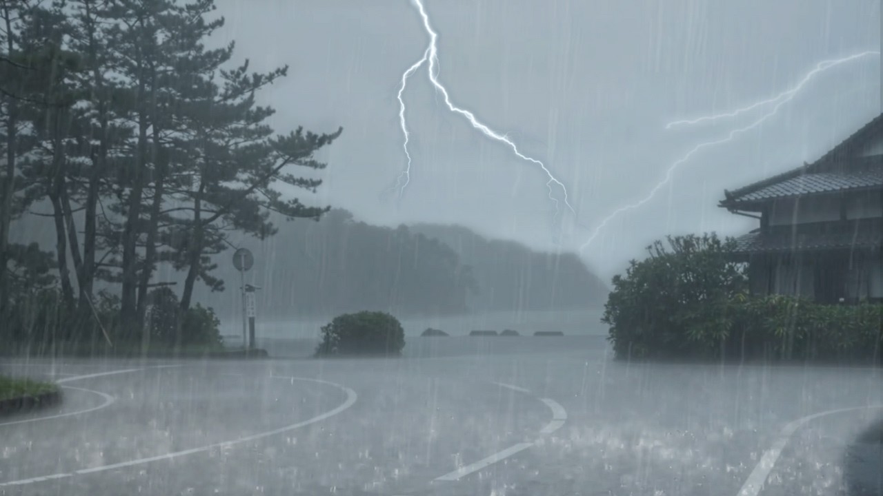 Rain Sounds for Sleeping ⛈️ Heavy Rain & Thunderstorm for Deep Sleep & Relaxation | white noise
