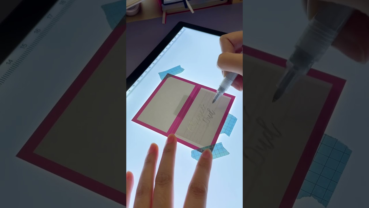 Metallic silver on pink place cards for a 50th birthday party ✨ 