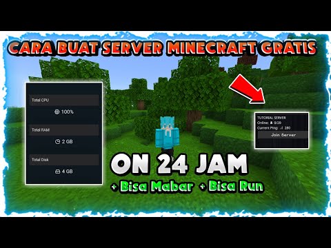 TERBARU!! CARA MEMBUAT SERVER MINECRAFT GRATIS ON 24 JAM MCPE 1.19/1.20+ - NO LAG & MUDAH!!