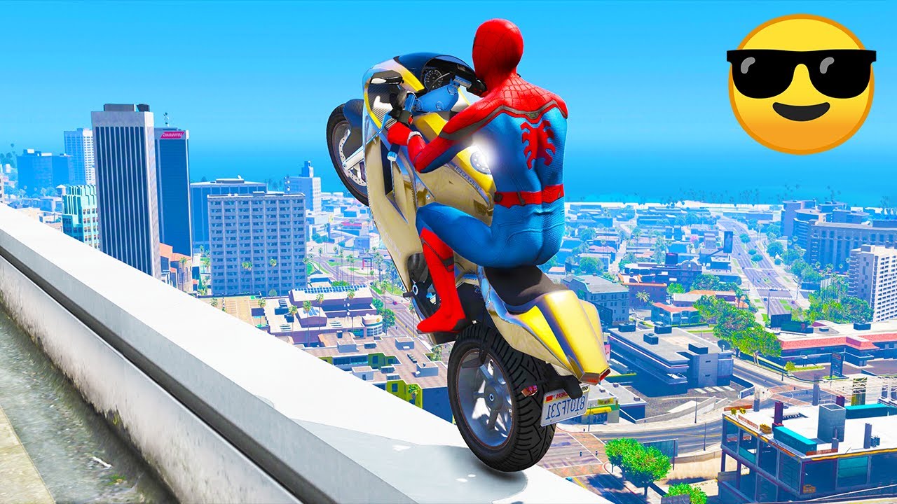 GTA 5 Spiderman Epic Jumps #34 ( Spider-Man Stunts & Fails )