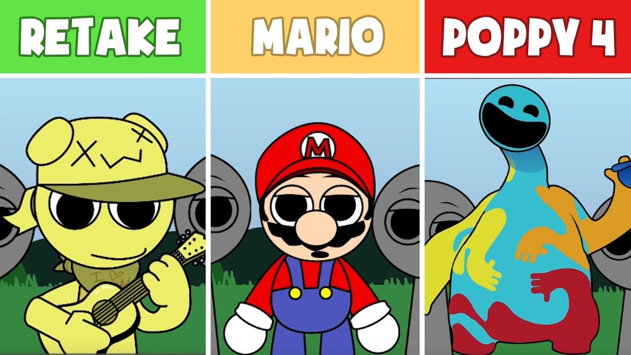 Incredibox Sprunki Retake Vs. Retake Super Mario Vs. Poppy Playtime 4 |Special Version (NEW MOD)