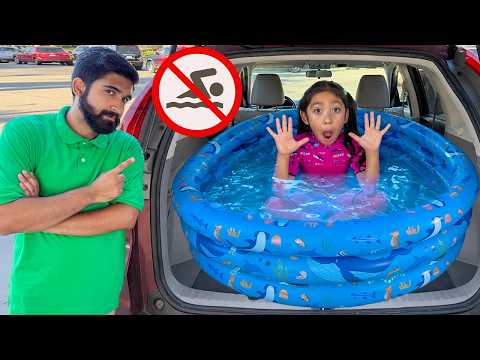 Maddie Turns Her Car Into A Swimming Pool!
