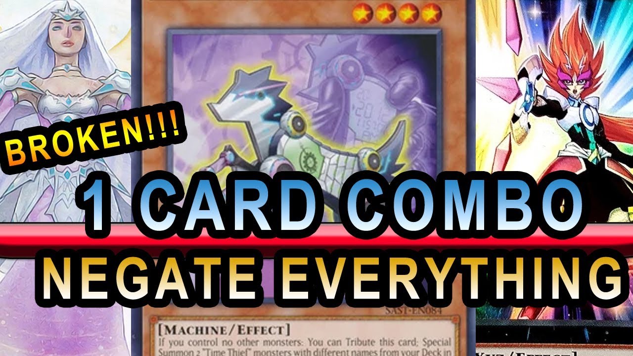 1 Card Combo to Negate Everything! BROKEN! and Unfair!  Yugioh Combo Time Thief Regulator