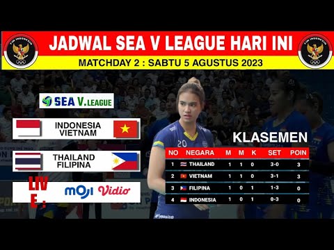 Jadwal Sea V League Hari Ini | Indonesia vs Vietnam Live | Klasemen Sea V League 2023