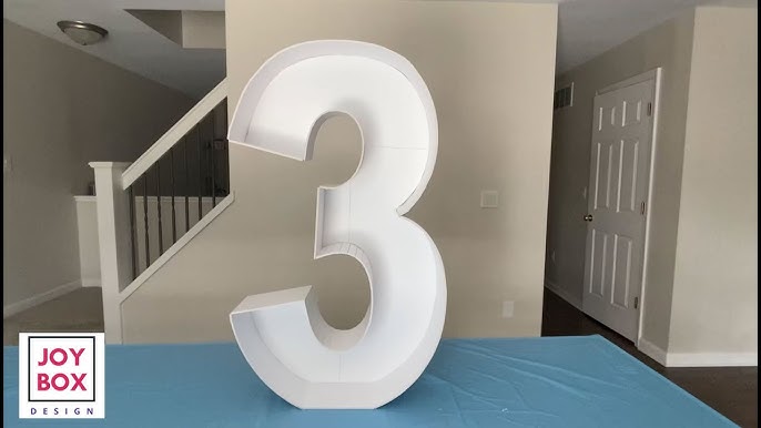 Number 1: 3FT Tall Marquee Light Up Number Tutorial From JoyBox