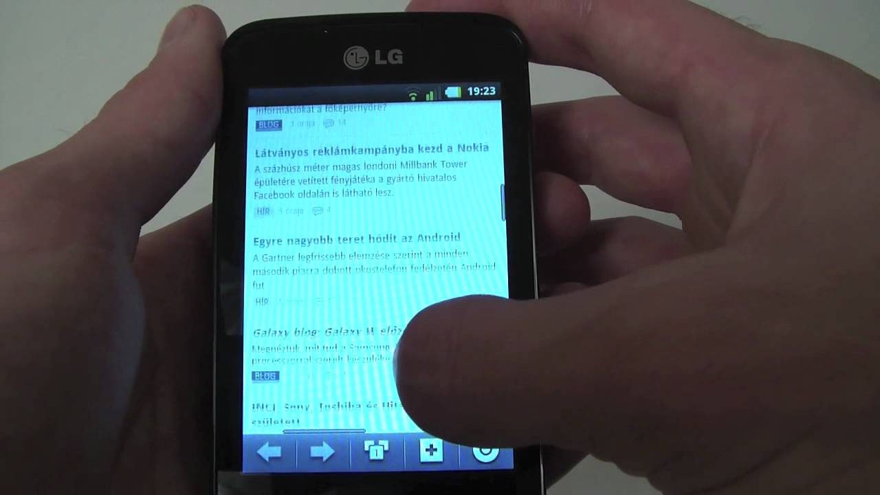 LG E510 Optimus Hub review - YouTube
