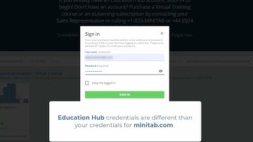 How to sign into the Minitab Education Hub