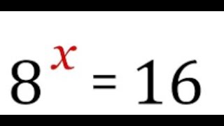 Simplify this  simple Exponential equation 8^x=16