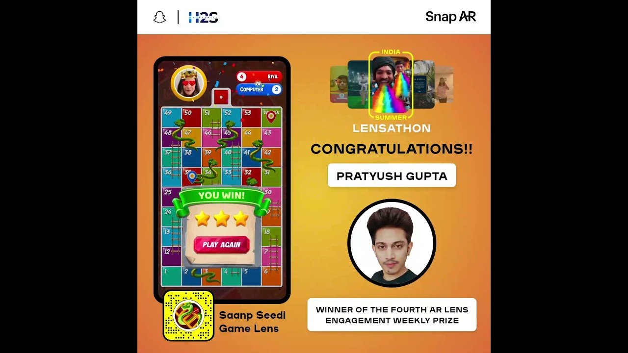 Weekly Winner 4 - AR Lens Engagement Category | India Summer Lensathon 2023 | 