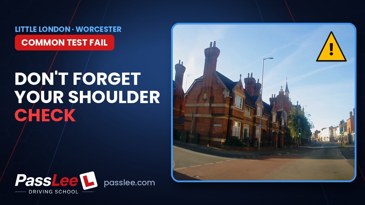 Little London turning left - Worcester driving test junction