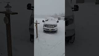 SNOW WONT STOP! #snow #farming #farm  #winter