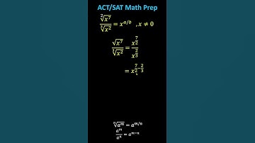 ACT/SAT Math: Simplify a Quotient of Radicals Using Rational Exponents