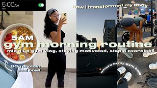 5AM GYM ROUTINE 🎧 | how i transformed my body, staying motivated, gym vlog