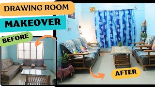 Drawing Room Makeover | Living room makeover in budget | small Budget living room