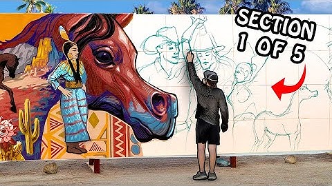 Spray Painting This 200ft Mural One Piece at a Time (In My Backyard!)