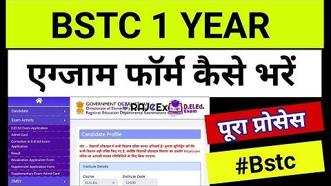 Bstc 1st ईयर का एग्जाम फॉर्म कैसे भरें || Deled Exam Form Kaise Bharen #DeledExam Form #bstcBstcExam