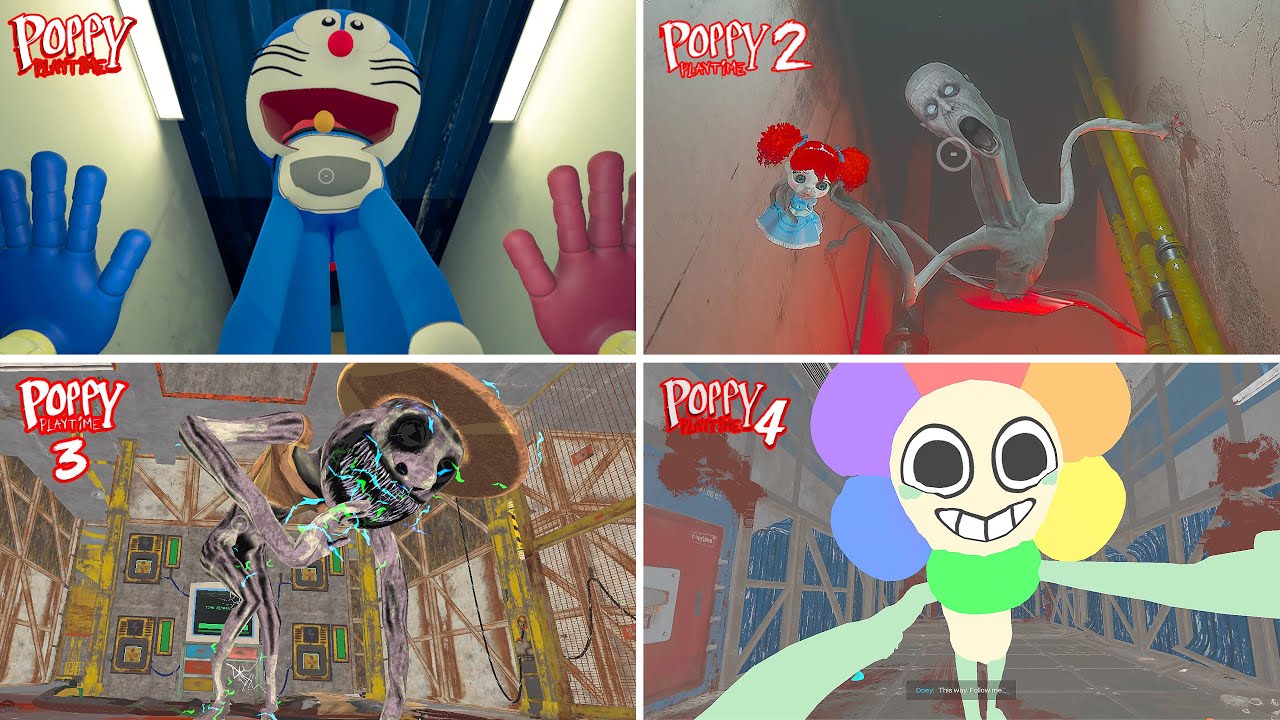 The SCARIEST Jumpscares in Poppy Playtime 1-2-3-4 Mobile Revealed
