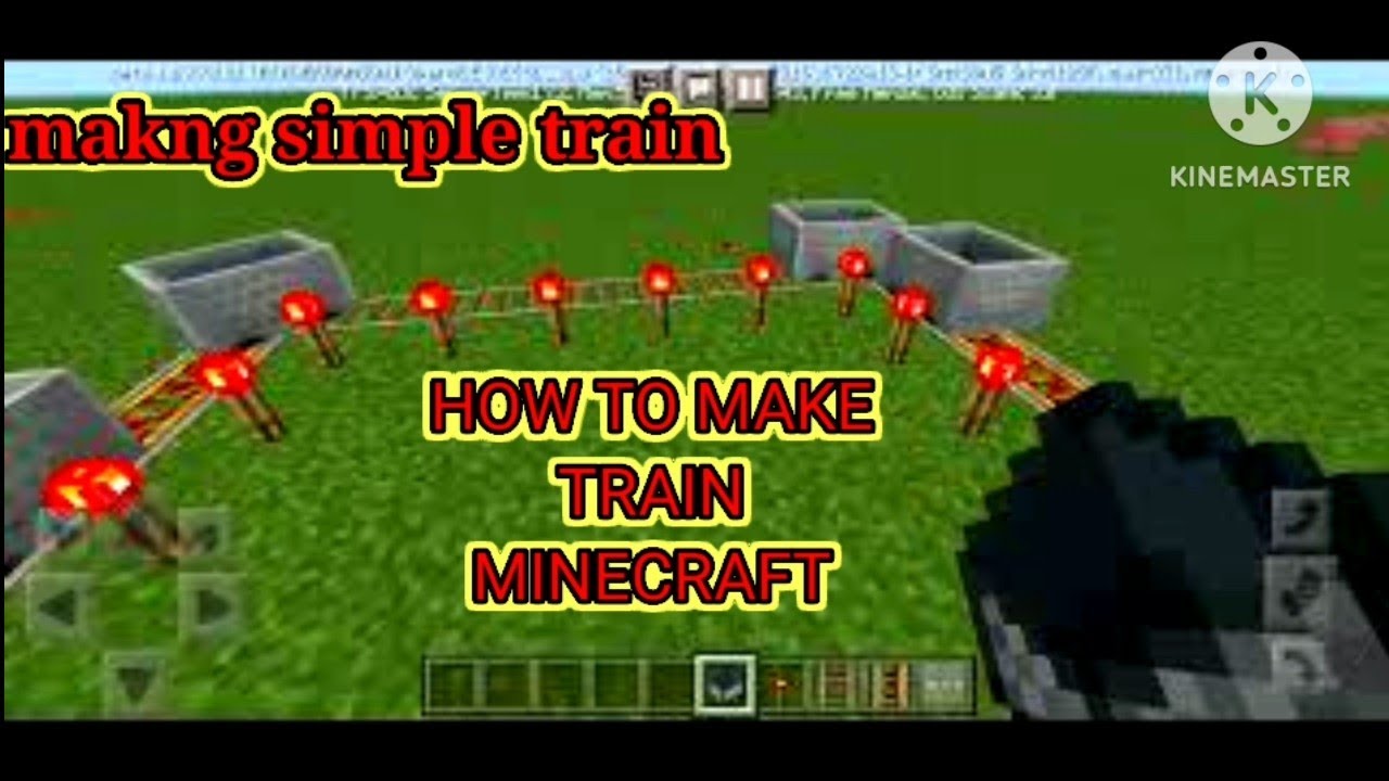 how to make train for minecraft step by step full video - YouTube