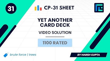 #31 Yet Another Card Deck | Video Solution | 1100 Rated | TLE CP-31 Sheet | Best Codeforces Problems