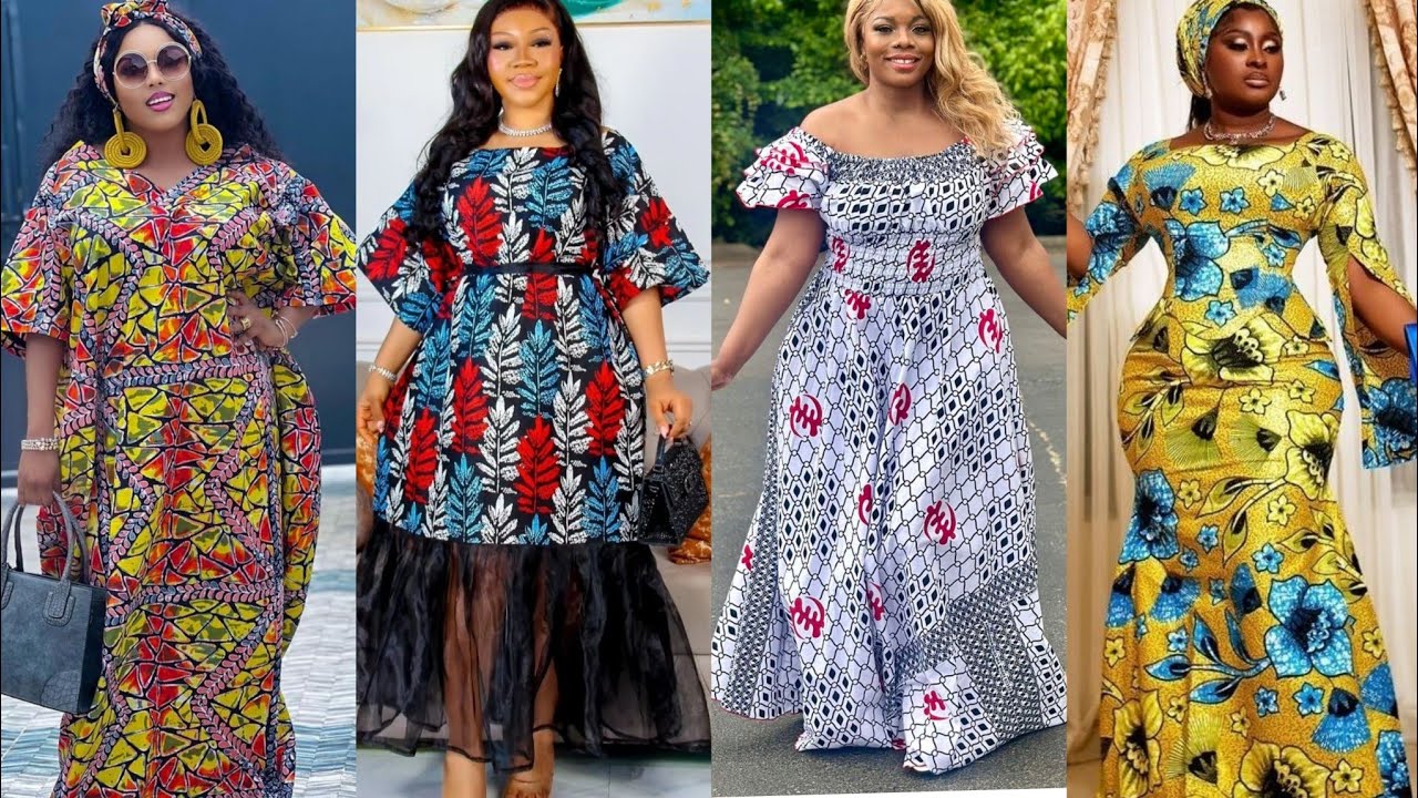 🆕️TRÈS BELLE TENUE AFRICAINE DE ROBE LONGUE MOYENNE 2024 WAX/PAGNE AFRICAN CASUAL DRESS ANKARA GOWN