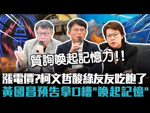 漲電價？柯文哲酸綠友友吃飽了 黃國昌預告拿D槽「喚起記憶」【CNEWS】