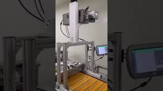 Large Working Area UV laser marking machine mark date on many packages in a row one by one