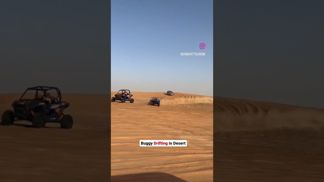 Buggy Drifting in the Desert. 