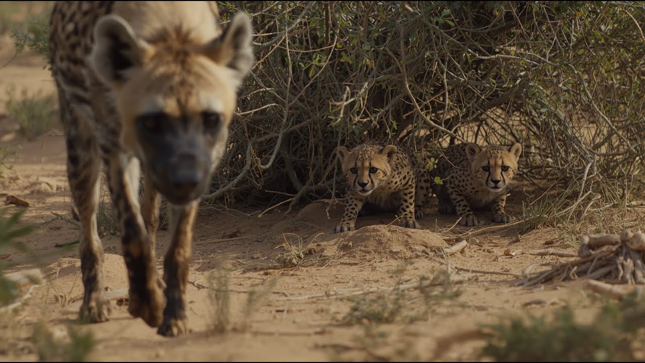 Cheetah Cubs Face Their First Real Test While Their Mother Is Away