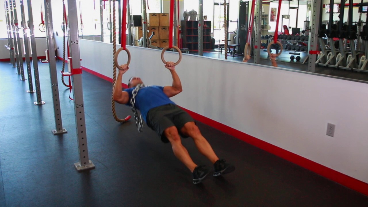 Ring Inverted Row with Chains