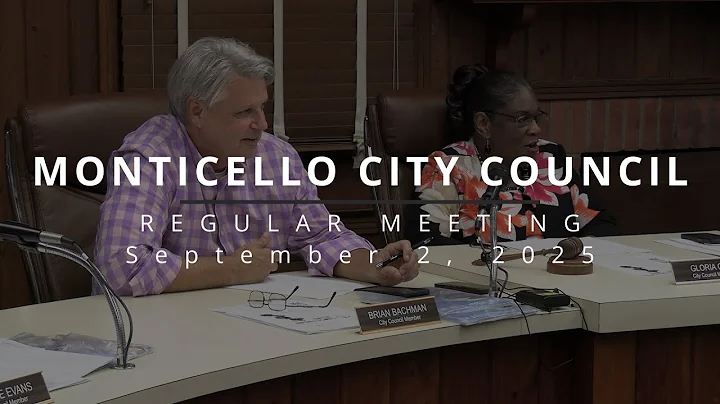 Monticello City Council Regular Meeting - 9/2/2025