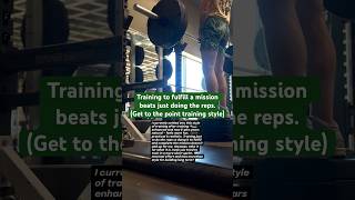 Training to fulfill a mission beats just doing the reps. (get to the point training style)