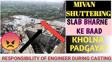 Responsibility of civil engineer during mivan slab casting|Level updown hogaya to slab kholna padega