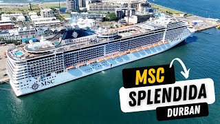 MSC Splendida at Nelson Mandela Cruise Terminal: Luxury Cruise Liner Tour | Drone Footage