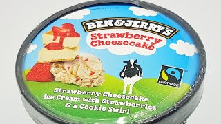 ... review of strawberry and cheesecake stuffed ice cream from ben
jerry's in asmr 4k. please subscribe to ou...