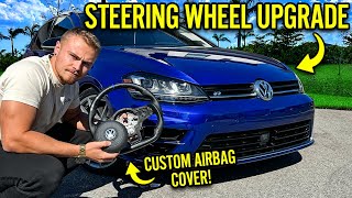 How to Install A Carbon Fiber Wheel & Airbag Cover On A Volkswagen Golf/GTI/R (MK7 - MK7.5)