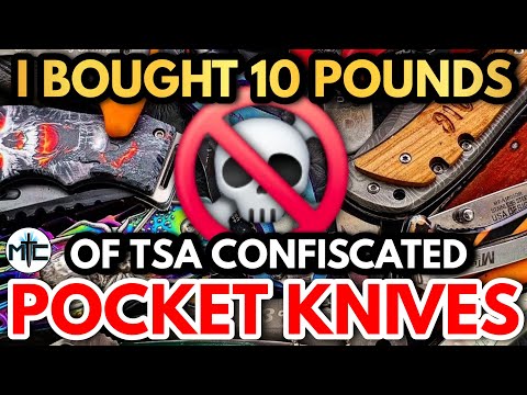 I Bought 10 POUNDS Of TSA Confiscated Pocket Knives - The WORST Knife I've EVER SEEN!!? ????