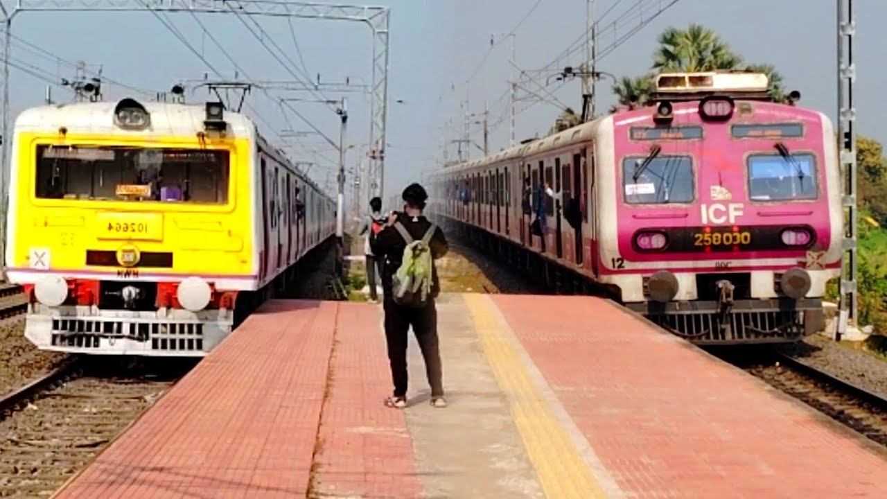 Crazy🔥Train Spotting! BWN-HWH Chord Line EMU local Arriving & Depart at BALARAMBATI Railway station।