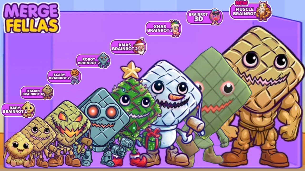 Merge Fellas BOSS + BOSS ⁉️ Muscke, 3D, Xmas 3,2, Robot 2, Brainrot 12, Scary 2, Baby 2 - New Update