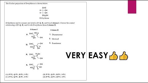 JEE ADV 2020 Very Important Question on Stereochemistry D-Erythrose | JEE ADVANCED 2021