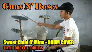 Sweet Child O' Mine-Guns N' Roses | Drum Cover Using Homemade Drum Set (Lyrics)