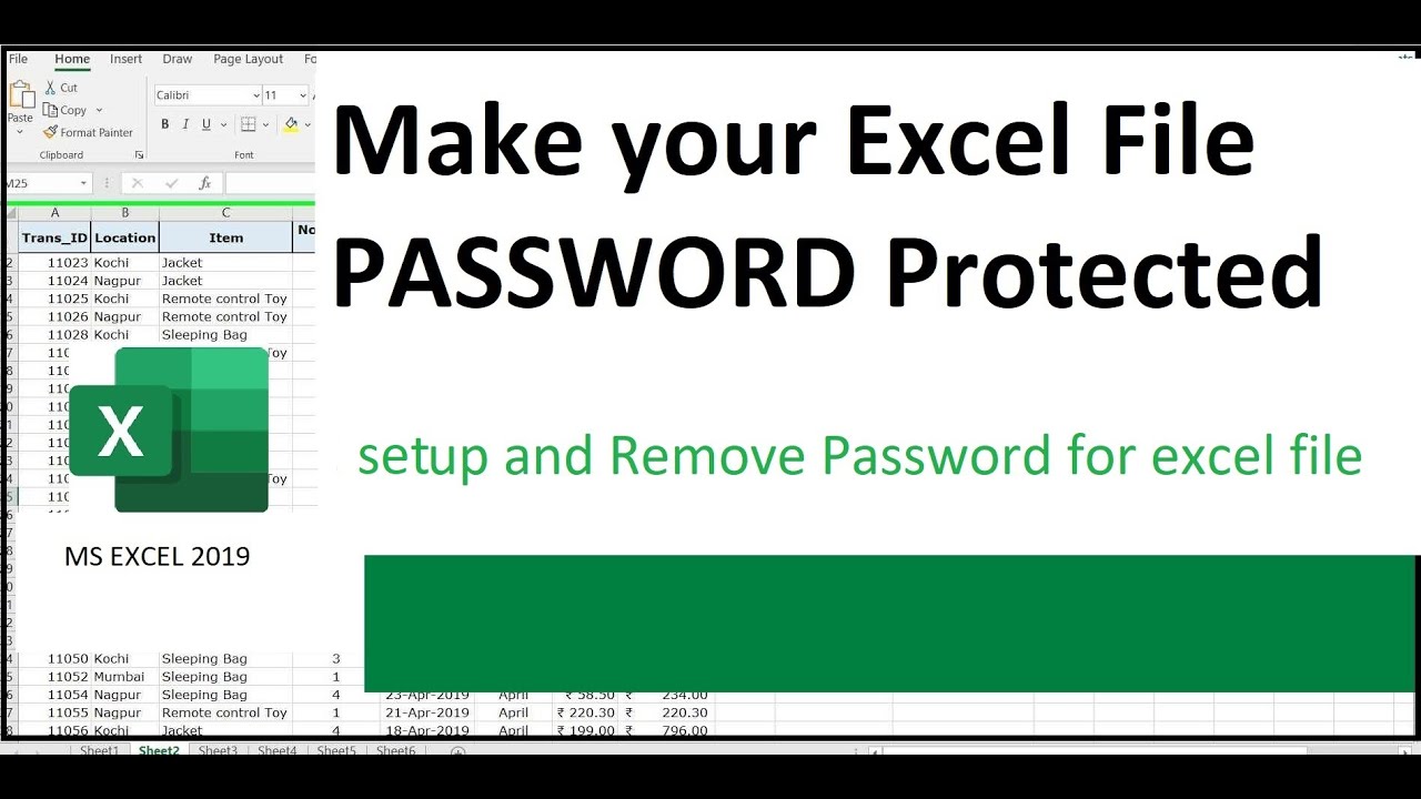 how to make an excel file password protected